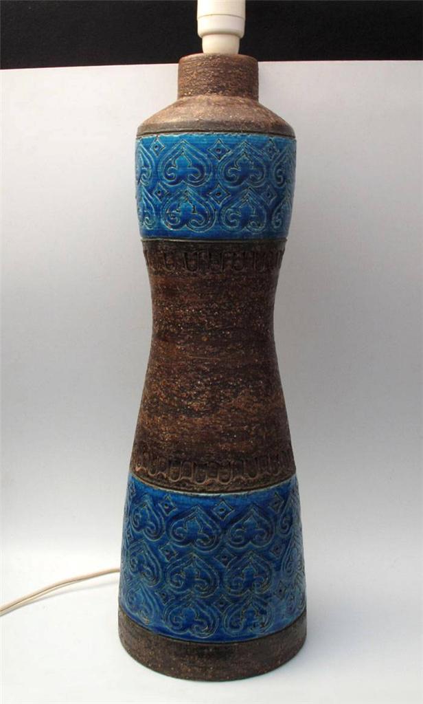 VINTAGE BITOSSI ITALIAN POTTERY RIMINI BLU LAMP BASE MID CENTURY EAMES