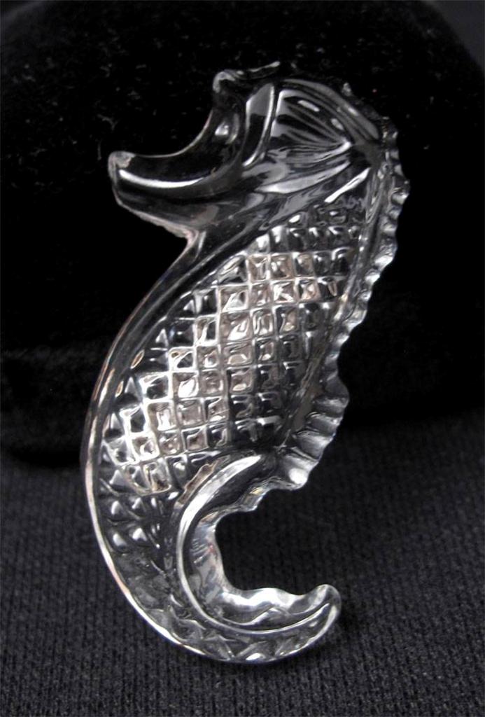 QUALITY WATERFORD CRYSTAL IRELAND SEAHORSE BROOCH eBay