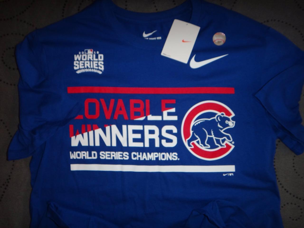 NIKE CHICAGO CUBS LOVABLE WINNERS BASEBALL SHIRT GENUINE MERCHANDISE MEN NWT $$$