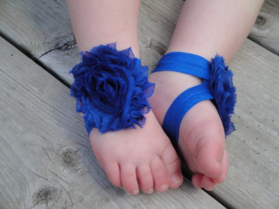 BOUTIQUE SHABBY CHIC FLOWER FOOTLESS SHOE SANDAL BABY ...