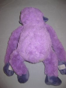 stuffed purple gorilla