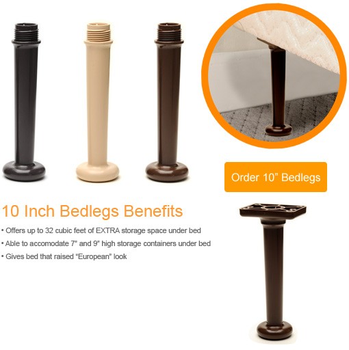 Universal Bed Legs 10" Get Rid of Metal Bed Frame eBay