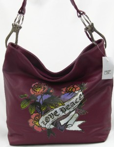 NEW BURGUNDY DESIGNER INSPIRED HANDBAG PURSE TOTE HOBO