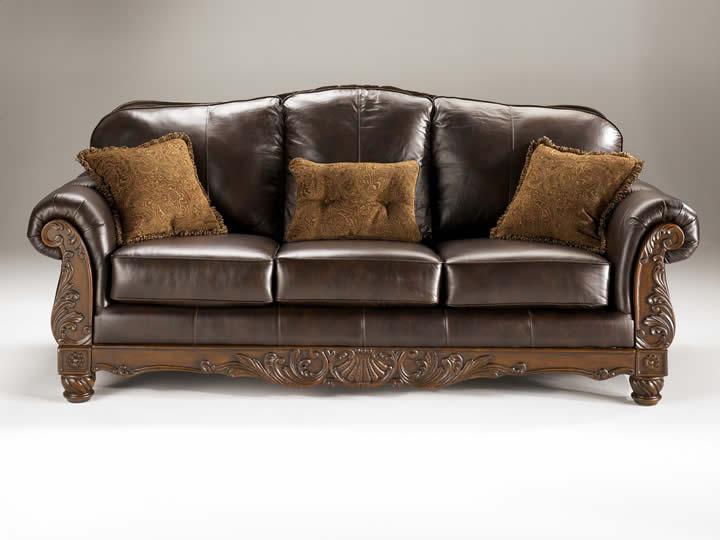 100 leather upholstery sofa / love North Shore by Ashley Furniture