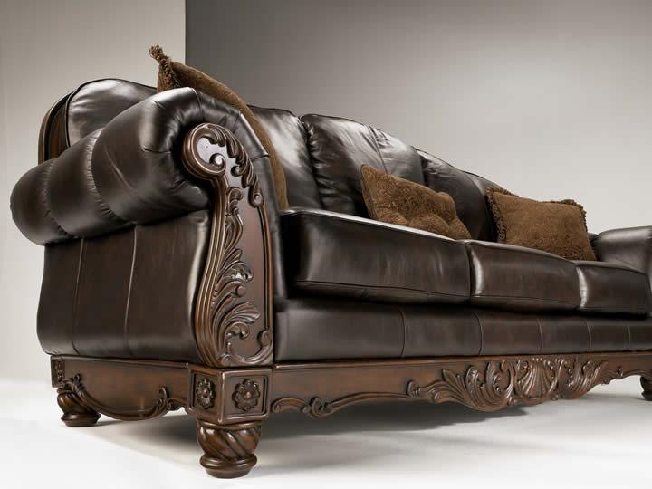 100 leather upholstery sofa / love North Shore by Ashley Furniture