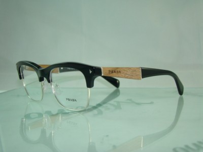 PRADA VPR 22O 1AB 101 BLACK & WOODEN FINISH Spectacles ...