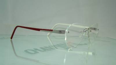 LINDBERG SPIRIT TITANIUM 2136 RED RIMLESS Aviator Glasses ...