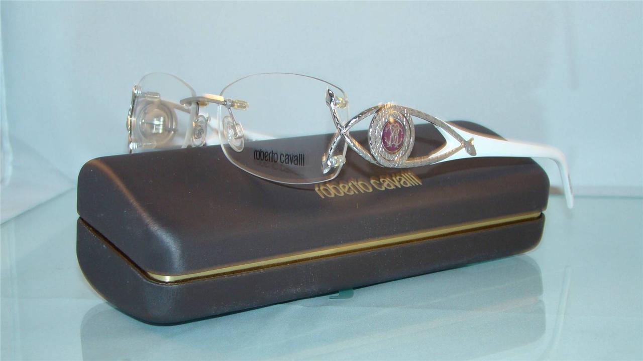 NEW > Roberto Cavalli Peridoto 496 018 Silver Rimless Glasses Frames Size 54 - 第 1/1 張圖片