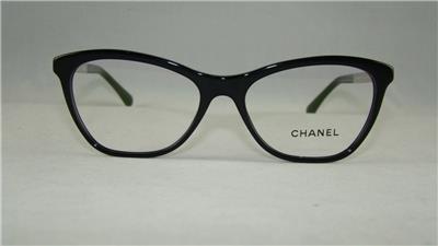 CHANEL 3330 501 Black Glasses Eyeglasses Frames Size 53 eBay