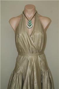 Ralph lauren metallic halter dress clearance