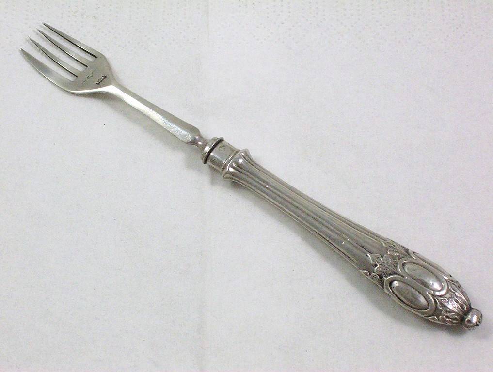 Victorian Sterling Silver Fork & Handle Pickle Fork from Sheffield