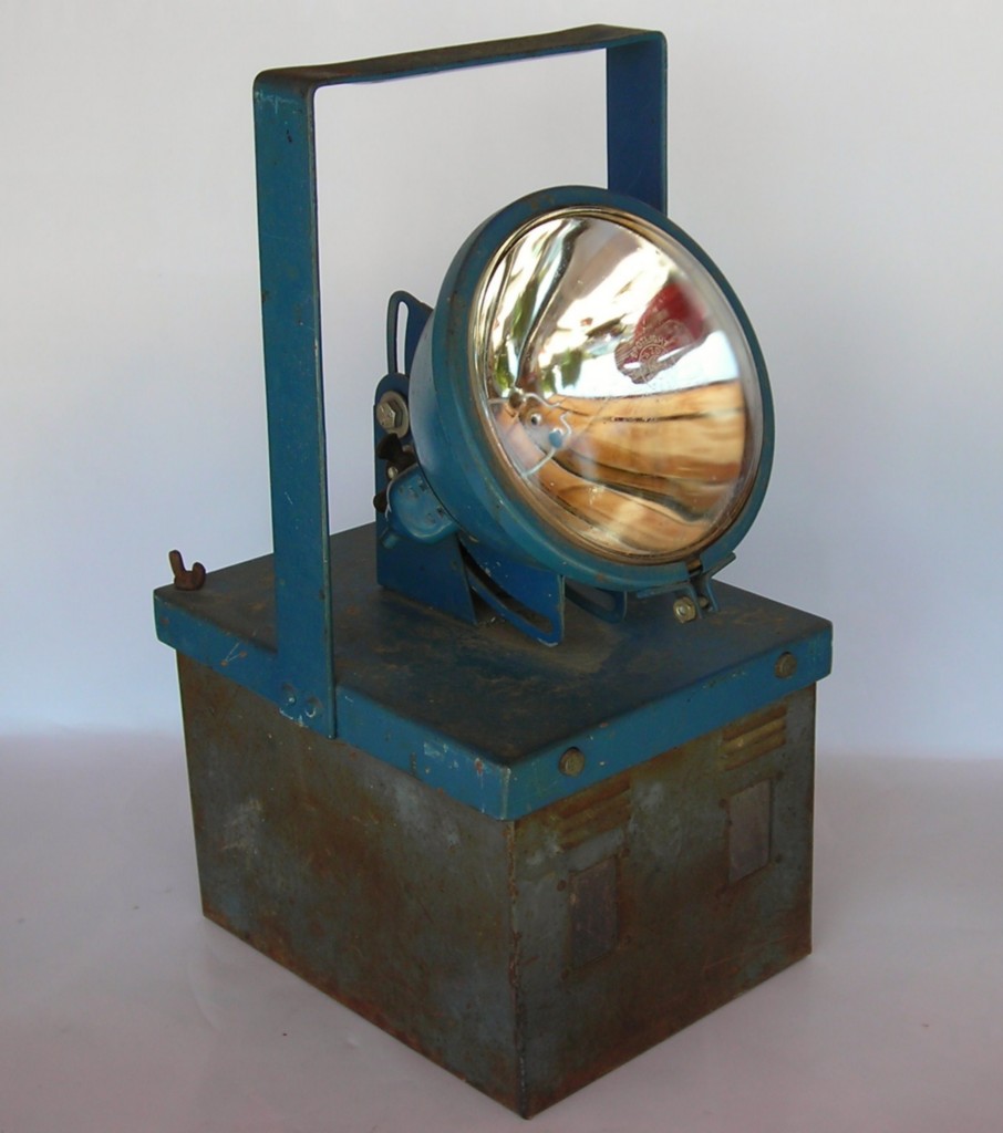 Vintage Military 6v Flashlight Spotlight Navy Unmarked? eBay