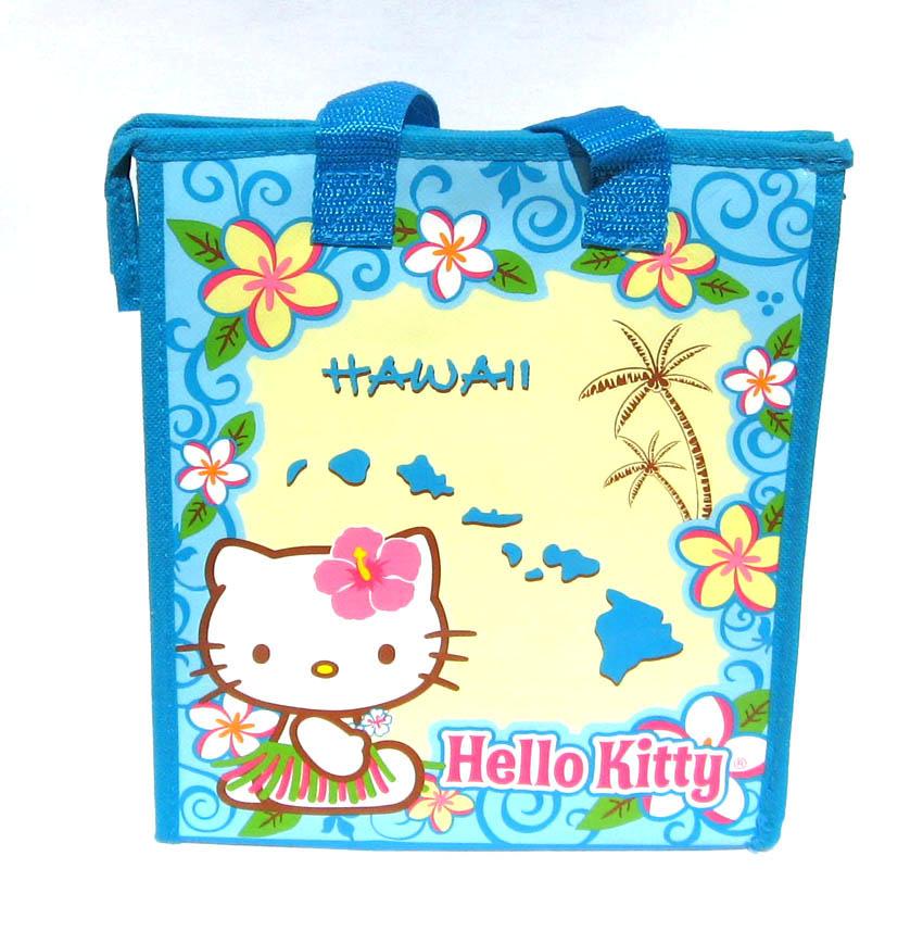 Hawaiian Hello Kitty Insulated Lunch Bag Tote Hawaii 10.25" x 11.25" x