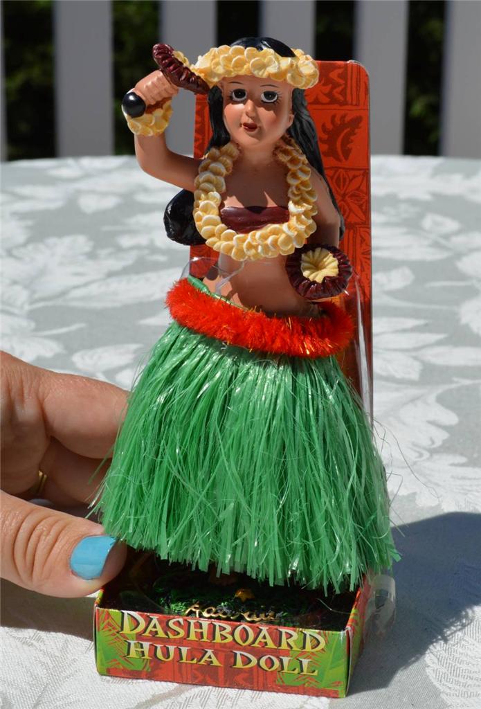 New Retro Style Dancing Hula Girl with Uli Uli Tall Dashboard Car Doll Hawaiian eBay