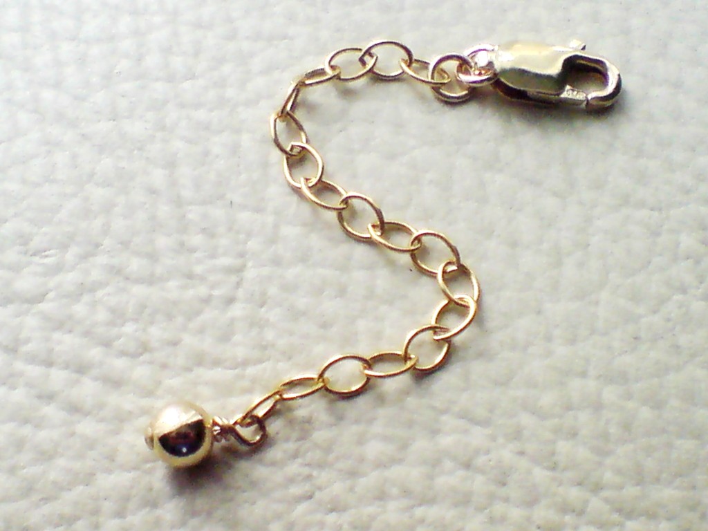 Necklace chain extender gold clearance