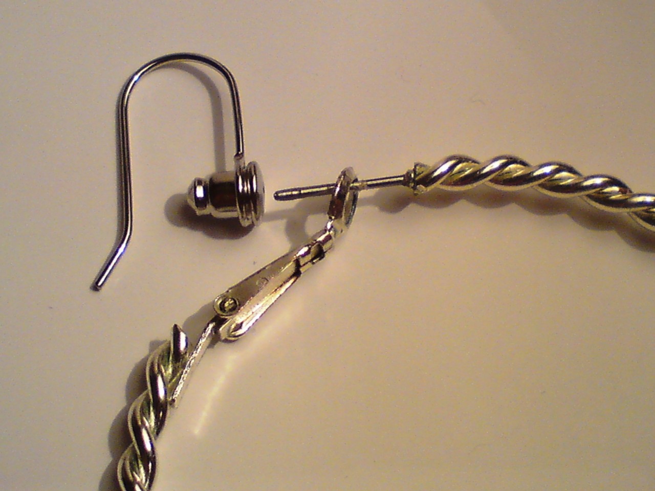 Post to Wire EARRING Converters. 1 Pair in Silver tone eBay
