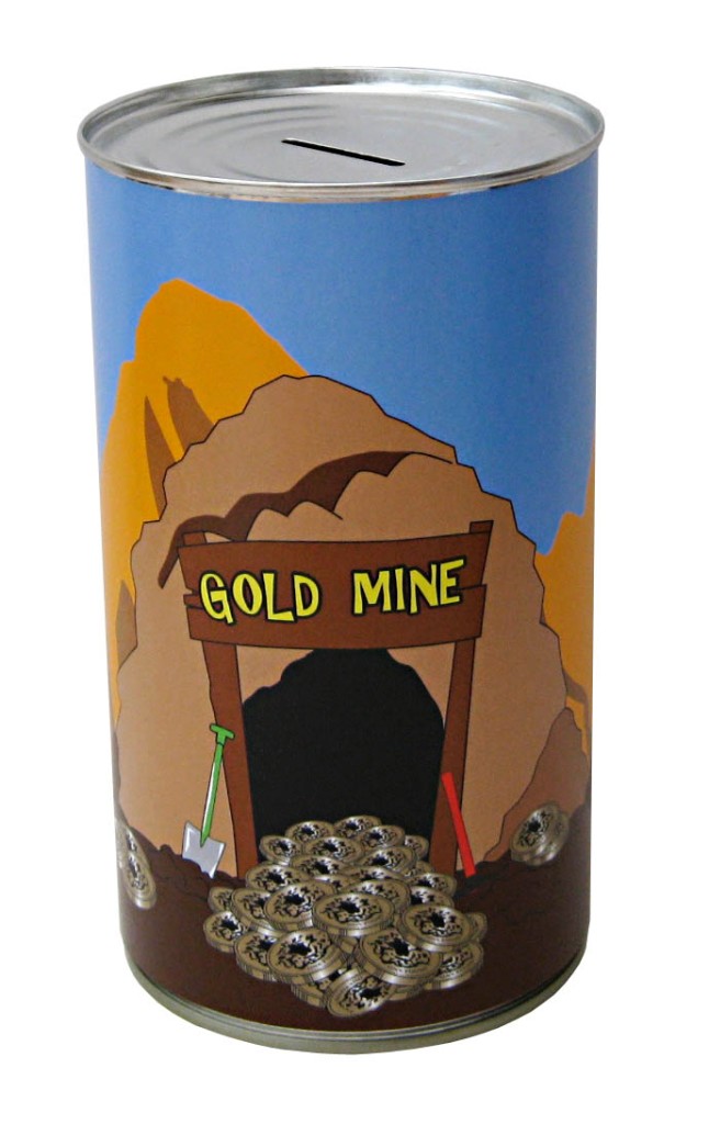 LARGE FUNNY NOVELTY MONEY BOX JAR TIN PIGGY BANK CASH CAN XMAS GIFT (30