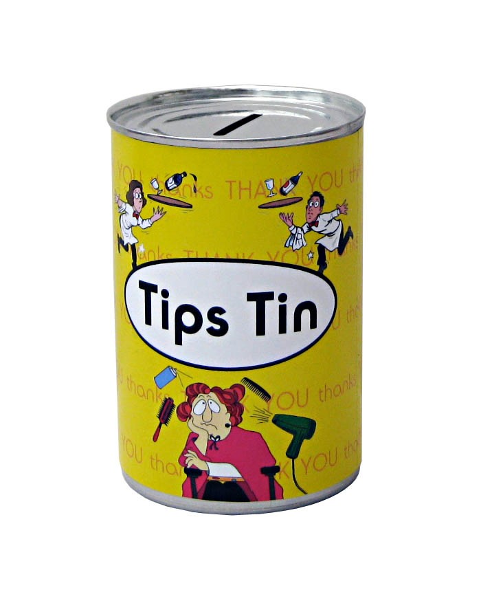 SMALL NOVELTY MONEY SAVING BOX TIN PIGGY BANK CASH CAN XMAS GIFT (28