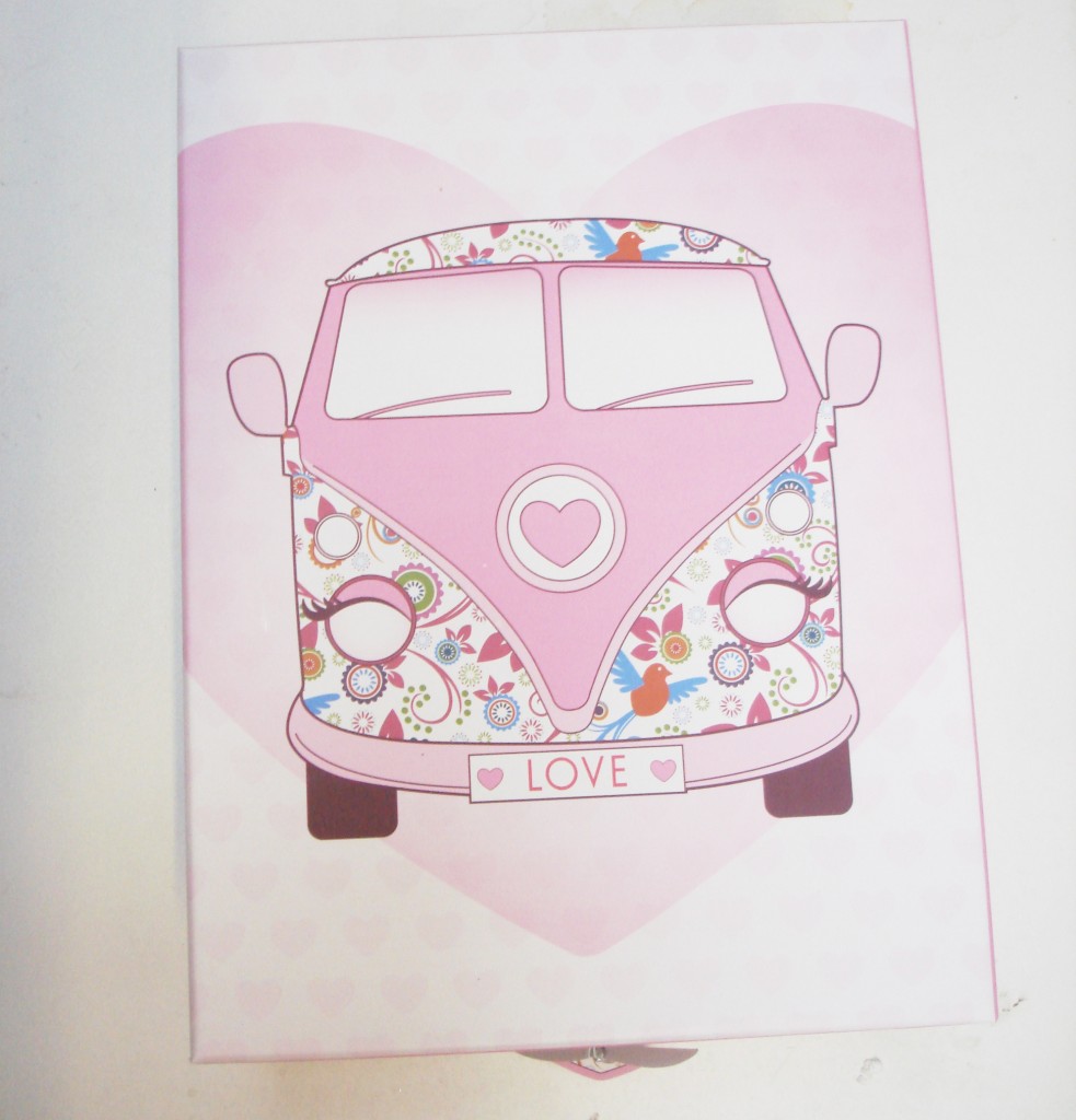 COPYRIGHT LOVE VAN HARD CARDBOARD A4 PAPER STORAGE BOXES KIDS BIRTHDAY GIFT BOX - Picture 3 of 7