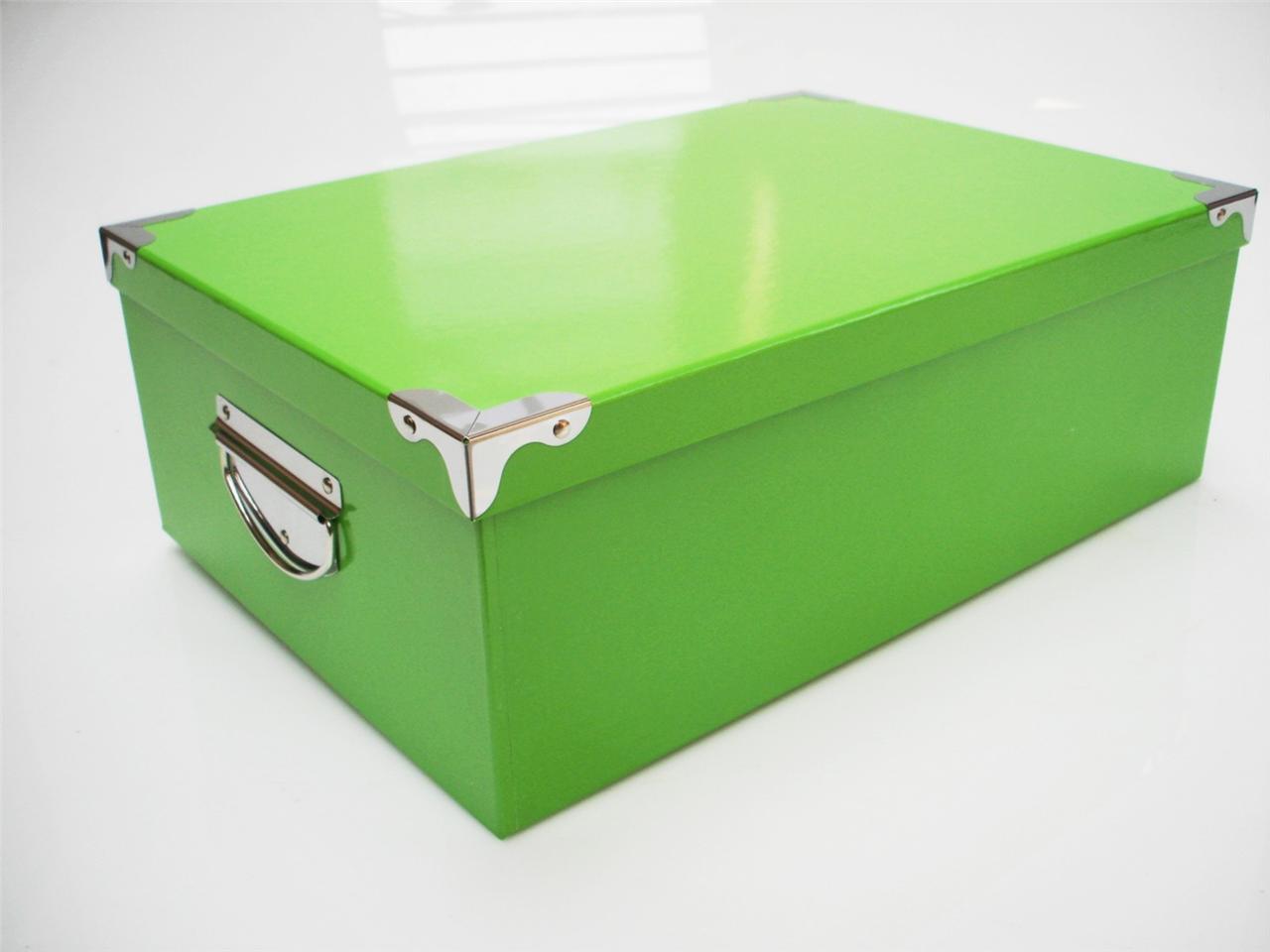 COLOURFUL NEON HARD CARDBOARD CRAFT STORAGE BOXES CHRISTMAS BIRTHDAY