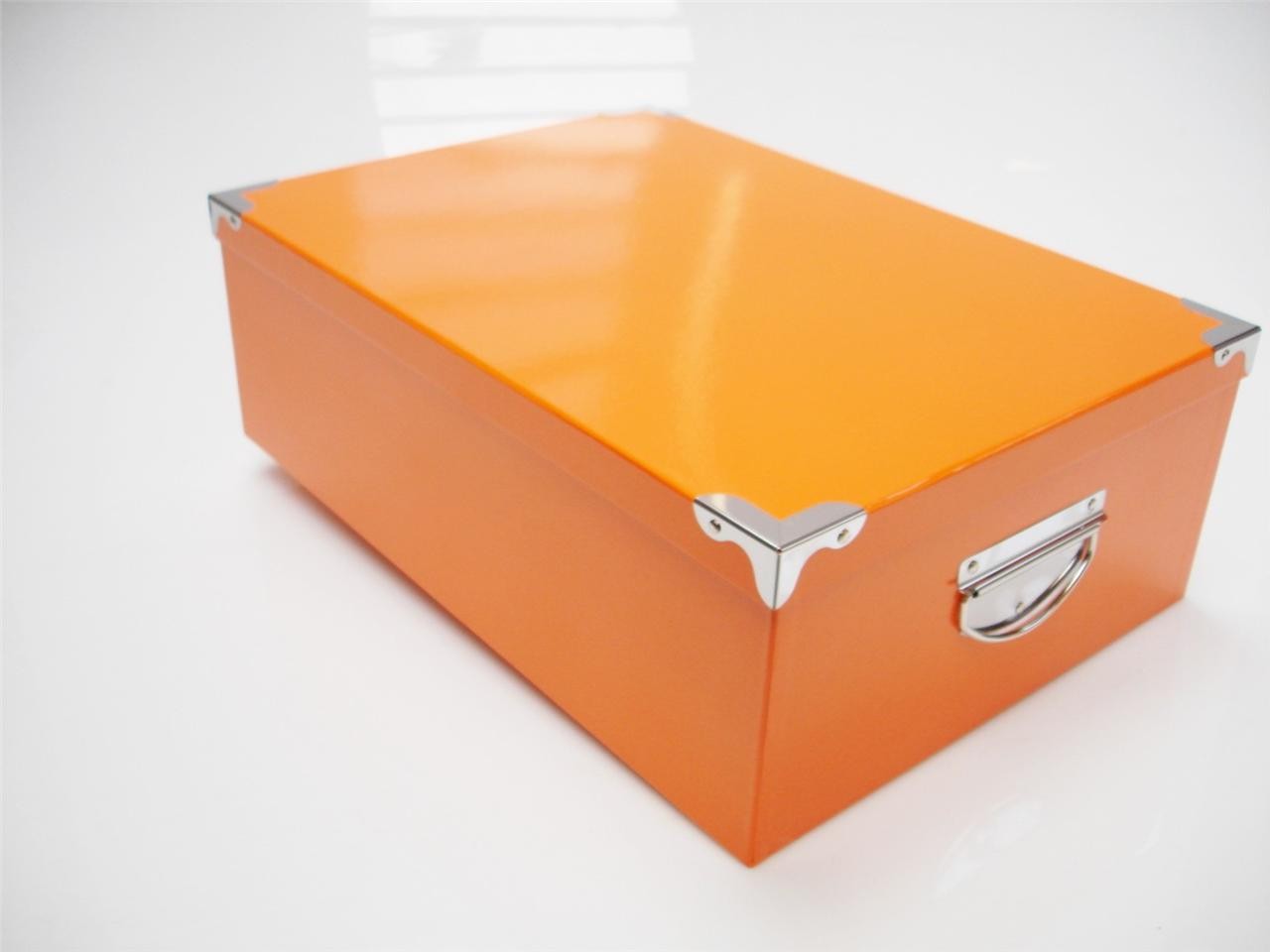 Large Big Bright Neon Strong Colourful Craft Gift Storage Box Boxes Metal Handle - Picture 3 of 5