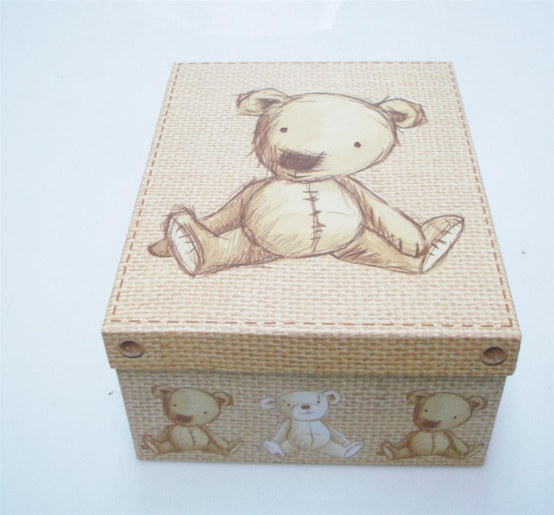 teddy bear in box