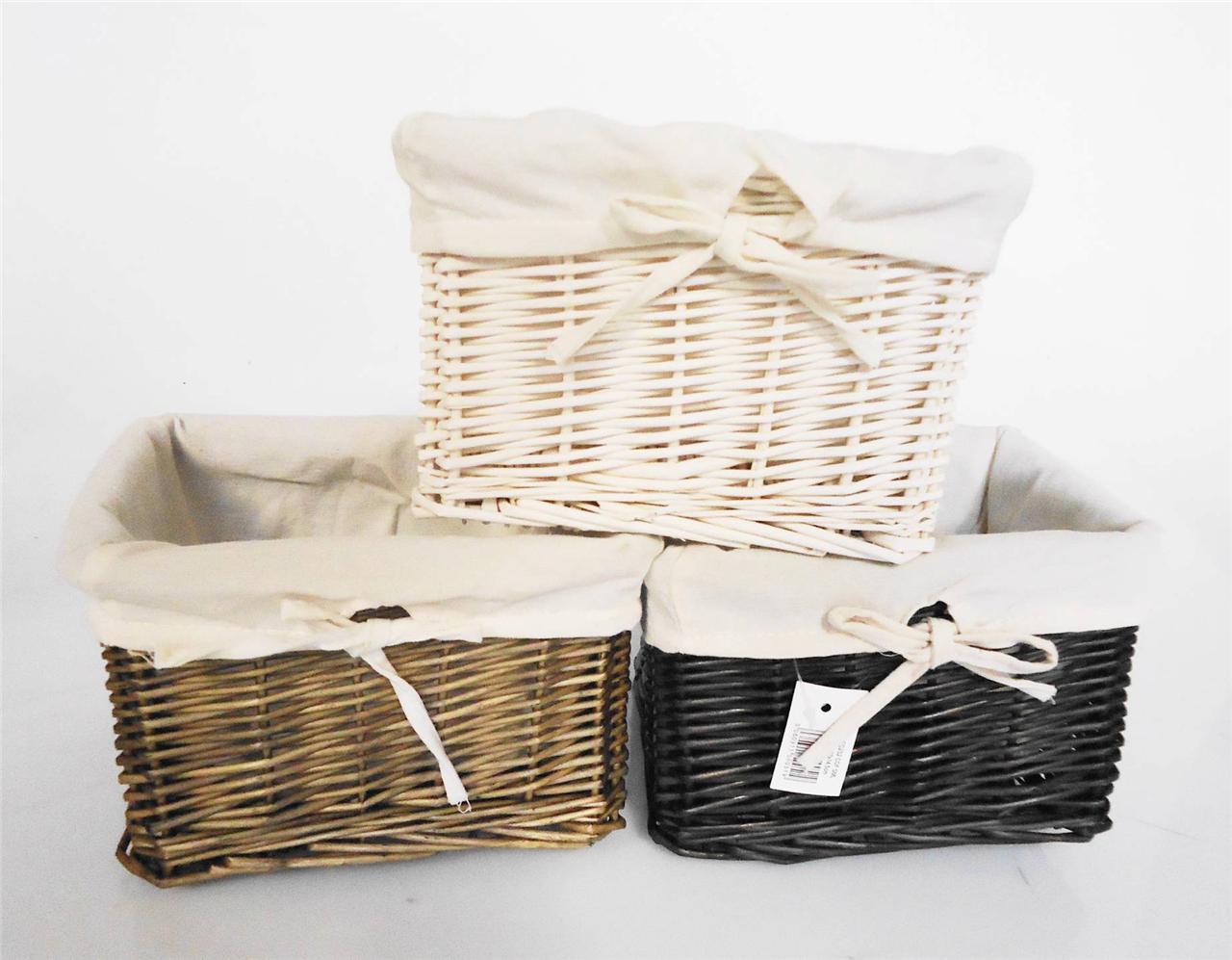 Brown White Oak Small Wicker Kitchen kids Playroom Bedroom ...
