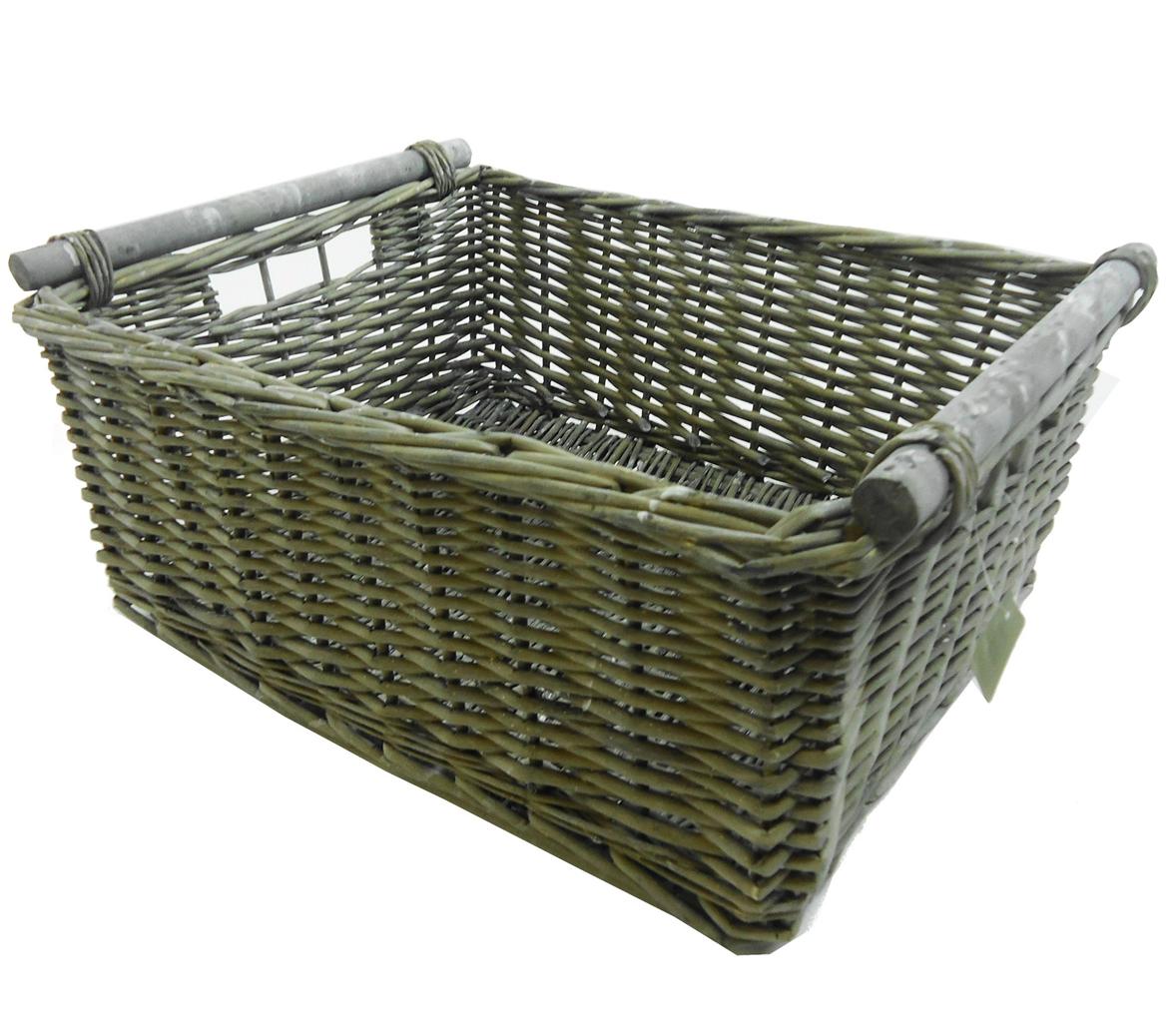 KITCHEN LOG DECORATIVE FULL WICKER STORAGE BASKET XMAS EMPTY HAMPER BASKET GIFT eBay