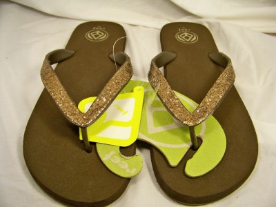 Womens Shoes Reef Krystal Brown 11 Flip Flops