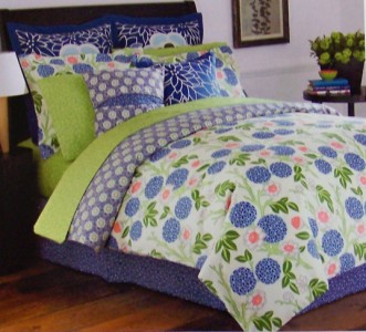 Amy Butler Kyoto Blue Duvet Cover Full Queen Organic Cotton 300