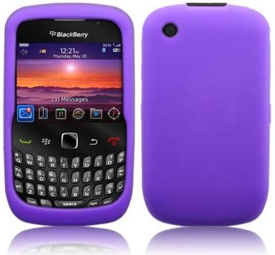 Purple Silicone Skin Case For BlackBerry Curve 9300 3G