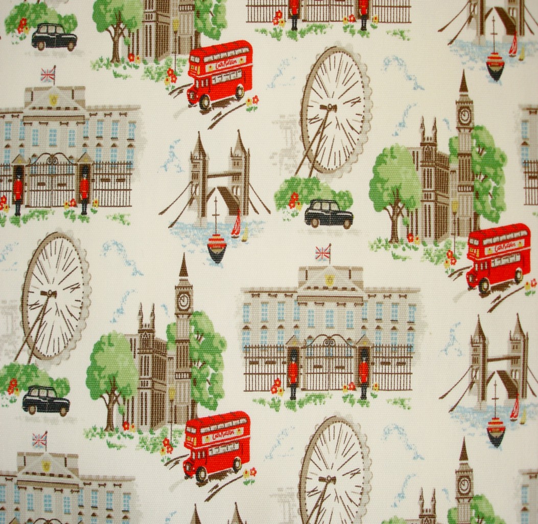 Cath Kidston LONDON SCENE 100 Cotton Duck Fabric eBay