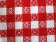 red and white cafe gingham check print