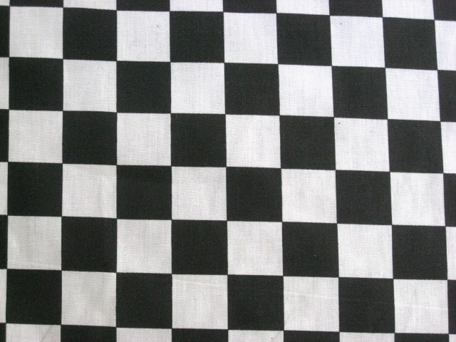 black and white checkerboard print