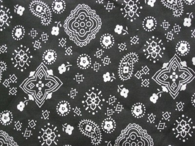 bandana fabric cowboys bikers bty blend sew bbq western cotton country