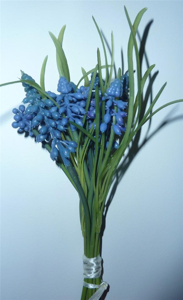New Artificial/Silk Hand Tied Bunch of Grape Hyacinth Flowers eBay
