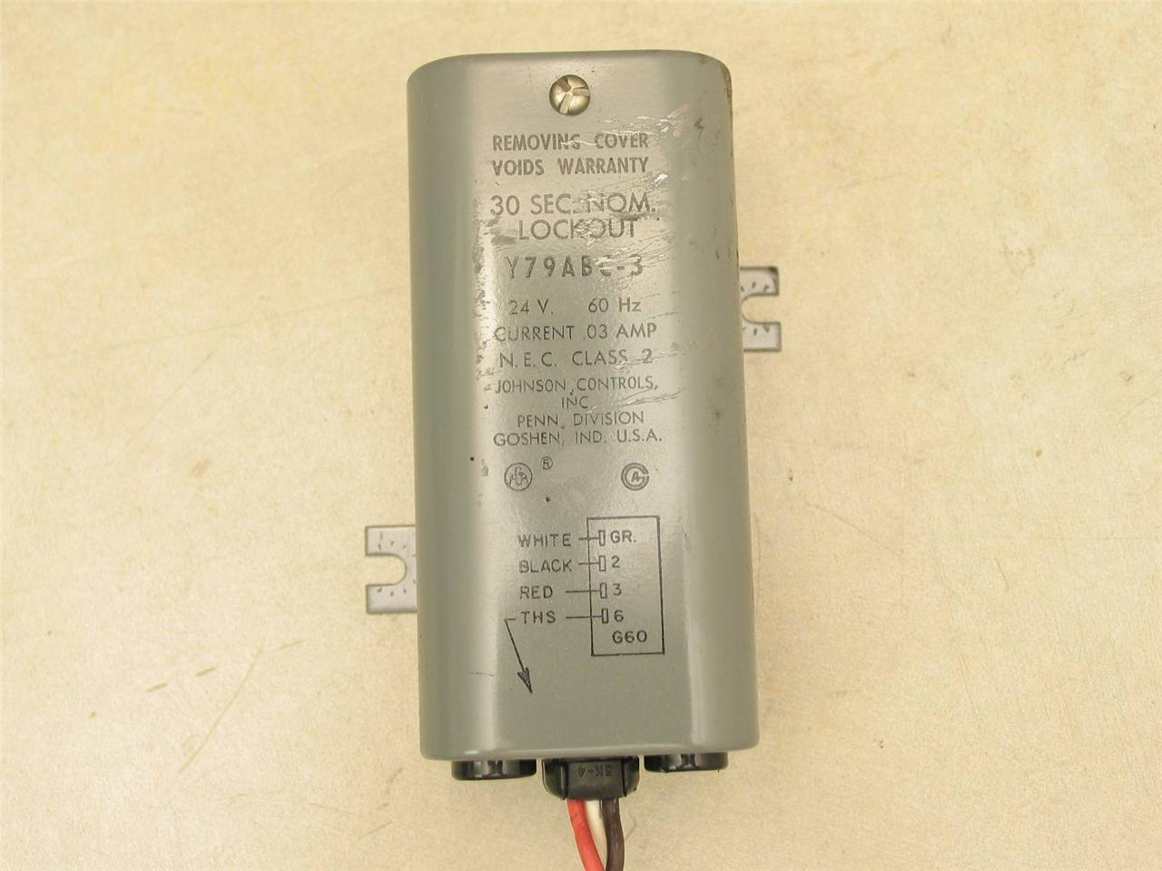 Johnson Controls Y79ABC 3 Furnace Ignition Control 30 Sec Nom Lockout