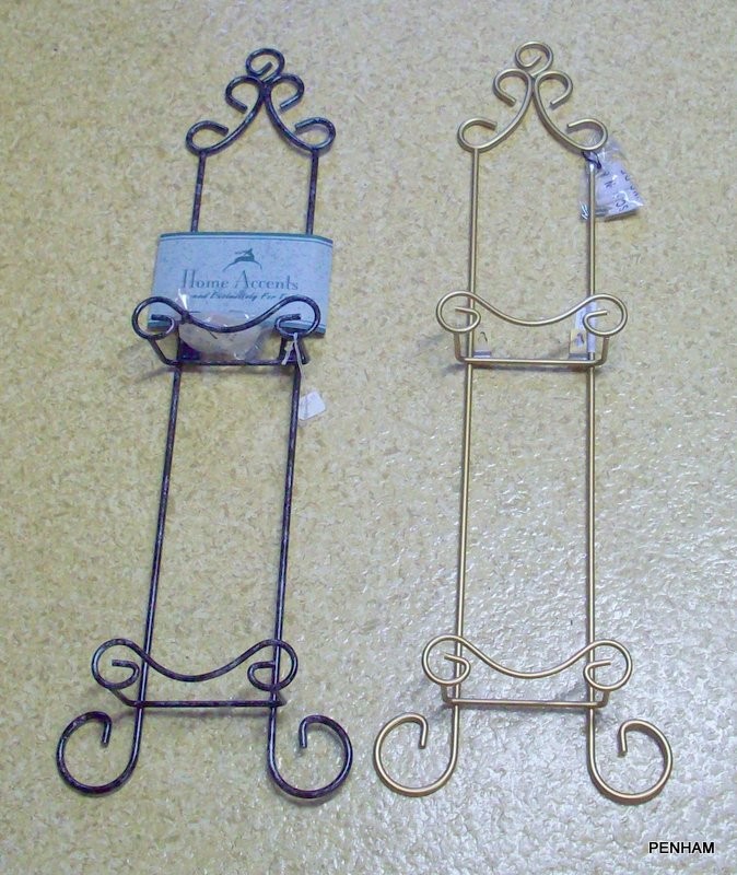 TRIPAR 4 TIER VERTICAL PLATE METAL RACK HOLDER FROSTED BLACK 55304