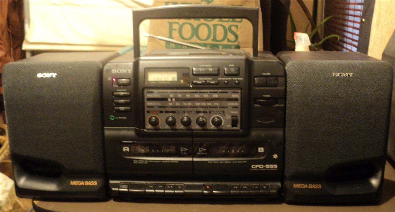 VINTAGE SONY MODEL CFD 555 STEREO CASSETTE RECORDER CD RADIO BOOMBOX eBay