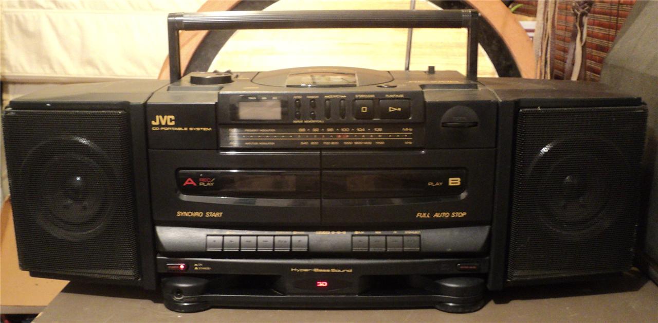 VINTAGE PORTABLE CD BOOMBOX JVC PCX100 HYPER BASS SOUND eBay