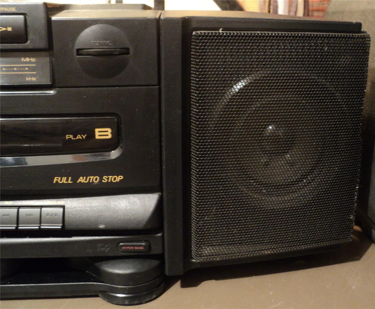 VINTAGE PORTABLE CD BOOMBOX JVC PCX100 HYPER BASS SOUND eBay