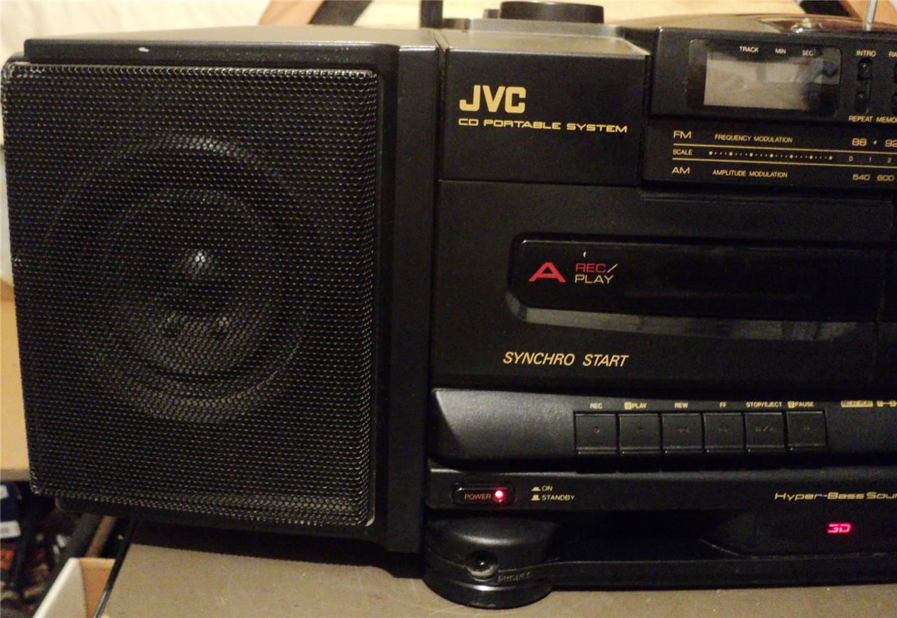 VINTAGE PORTABLE CD BOOMBOX JVC PCX100 HYPER BASS SOUND eBay
