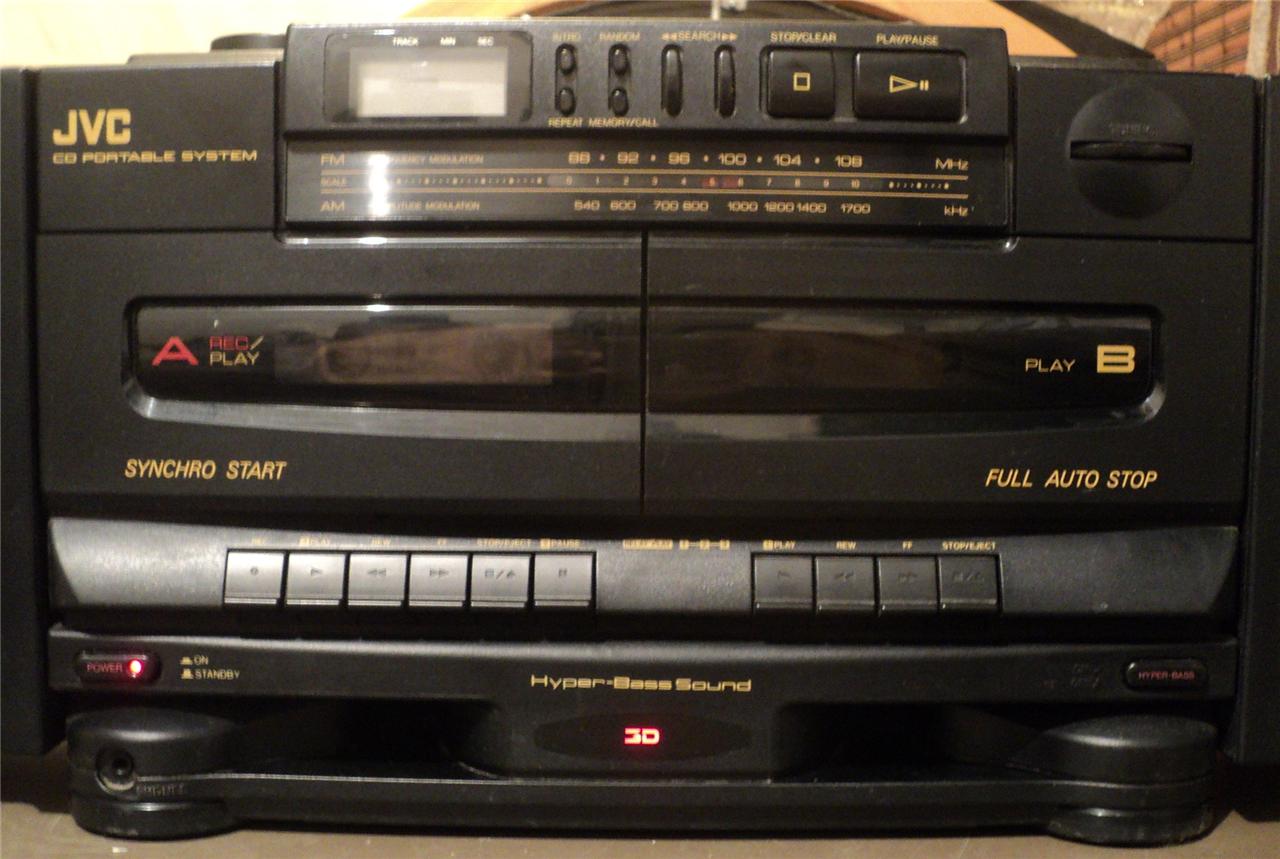 VINTAGE PORTABLE CD BOOMBOX JVC PCX100 HYPER BASS SOUND eBay