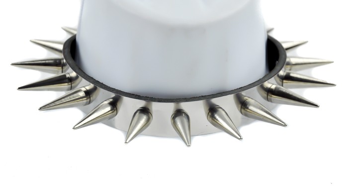 about Metal Plate Spike Leather Choker Necklace Gothic Dog Collar ... about Metal Plate Spike Leather Choker Necklace Gothic Dog Collar ...