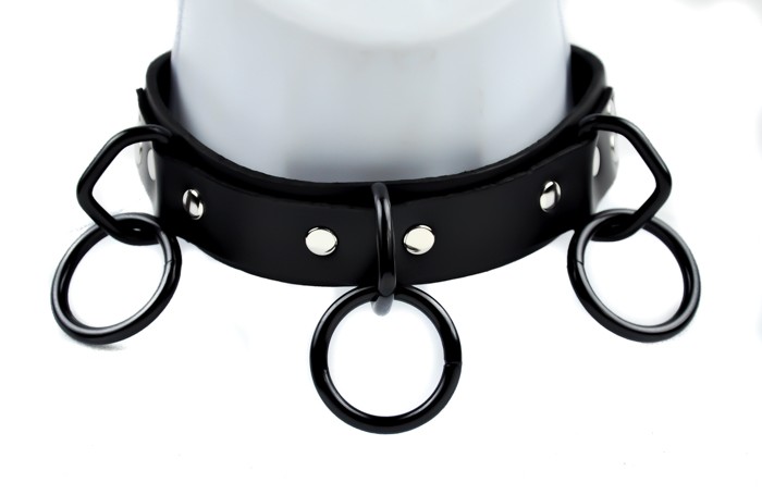 Ring Gothic Leather Choker Necklace Fetish Dog Collar Punk Rock ... Ring Gothic Leather Choker Necklace Fetish Dog Collar Punk Rock ...