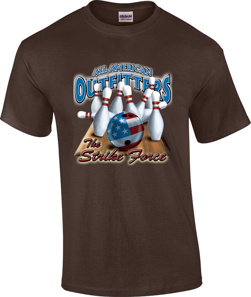 Strike Force Bowling Ball Pin Bowler T Shirt Ebay