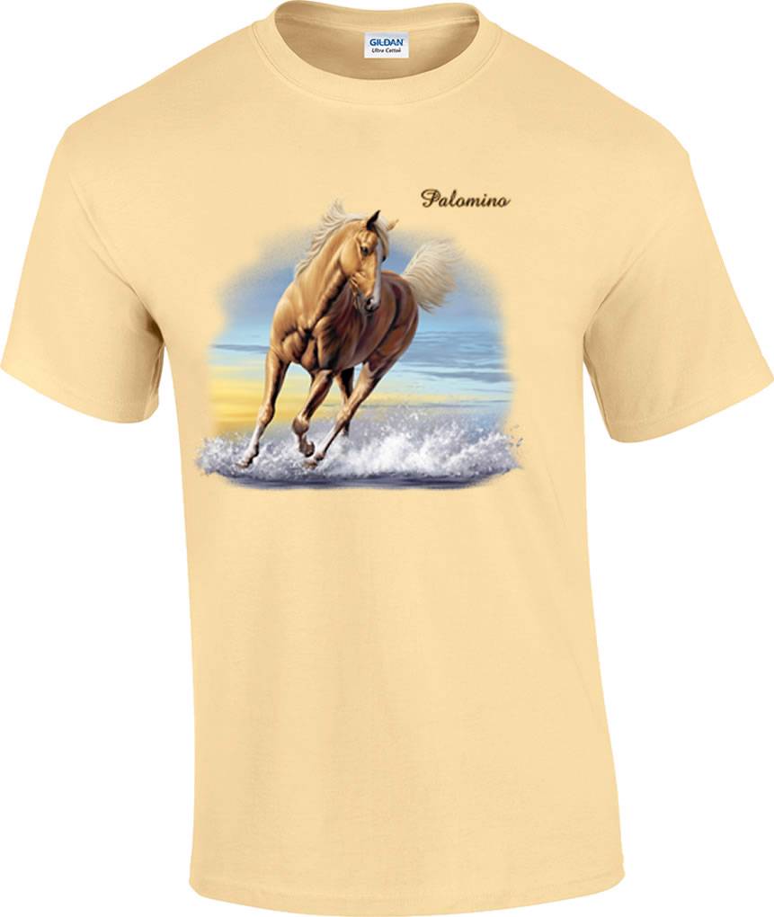 T-shirt Graphique Cowboy Cheval Palomino - Taille S à 6X, Manches Courtes