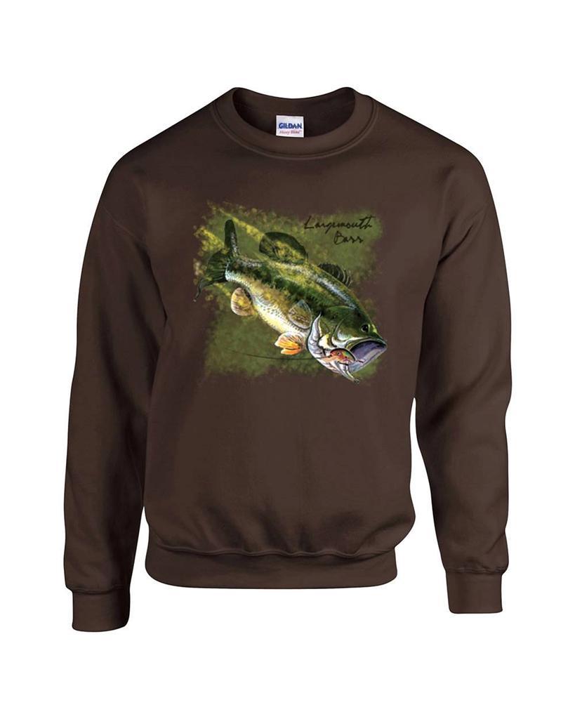 Largemouth Bass Fishing Fisherman Crewneck Sweatshirt eBay