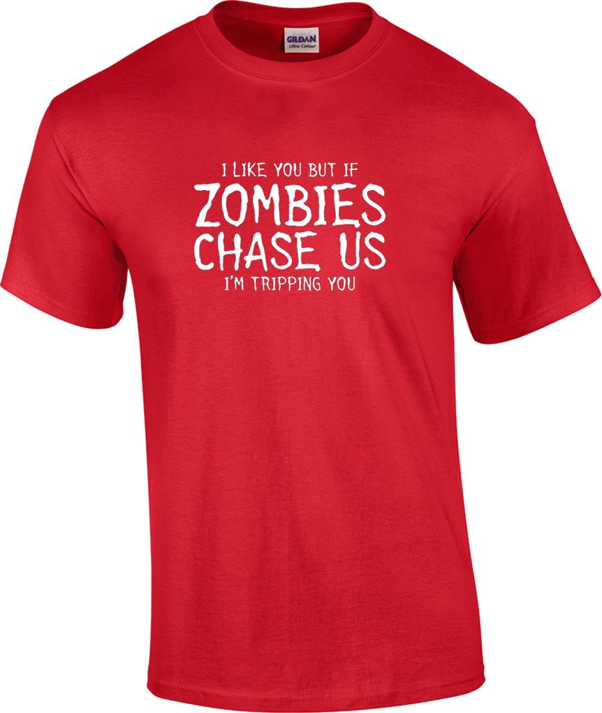 TALL Funny Zombie T-Shirt I Like You 