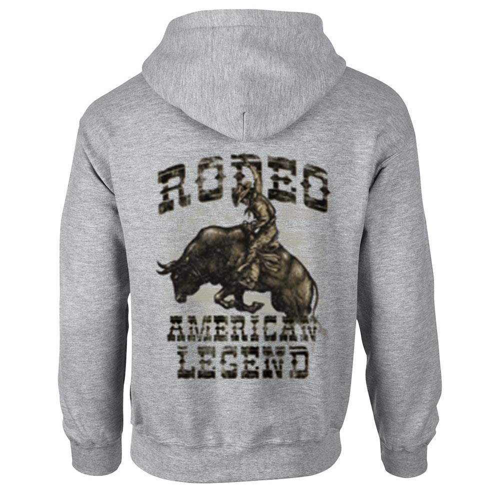 American Rodeo Bull Rider Western Cowboy Cowgirl Pullover Hoodie